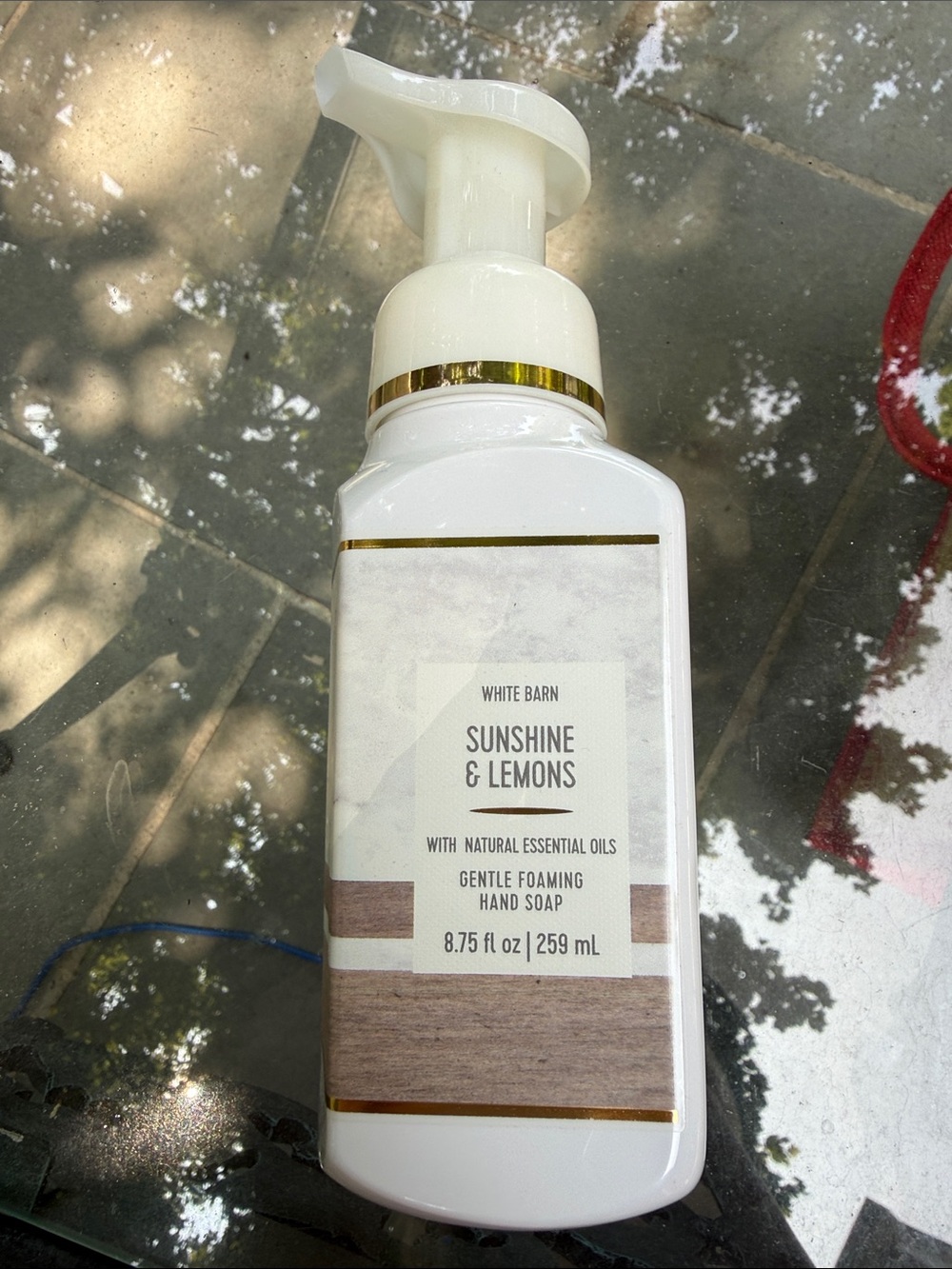 White Barn Sunshine & Lemons Foaming Hand Soap - White with Gold Accents